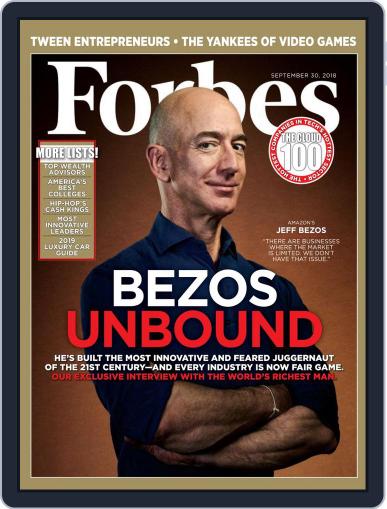 Forbes September 30th, 2018 Digital Back Issue Cover