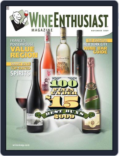 Wine Enthusiast October 15th, 2009 Digital Back Issue Cover