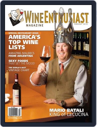 Wine Enthusiast January 6th, 2010 Digital Back Issue Cover