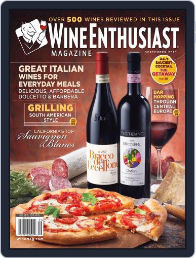 Wine Enthusiast August 10th, 2010 Digital Back Issue Cover