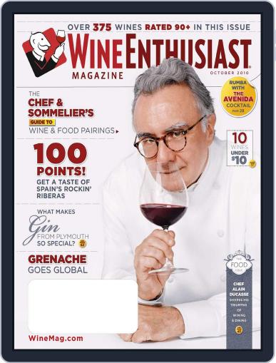 Wine Enthusiast September 14th, 2010 Digital Back Issue Cover