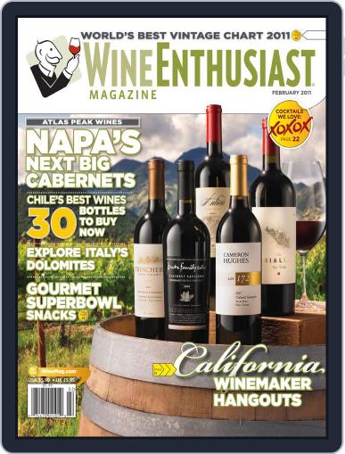 Wine Enthusiast January 12th, 2011 Digital Back Issue Cover