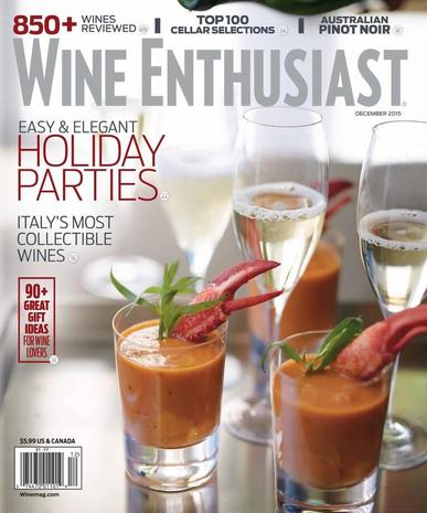 Wine Enthusiast November 10th, 2015 Digital Back Issue Cover