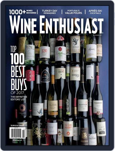 Wine Enthusiast November 1st, 2017 Digital Back Issue Cover
