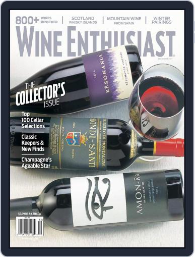 Wine Enthusiast December 1st, 2017 Digital Back Issue Cover