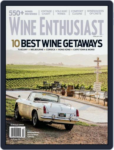 Wine Enthusiast February 1st, 2018 Digital Back Issue Cover