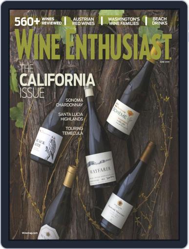 Wine Enthusiast June 1st, 2018 Digital Back Issue Cover