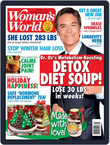 Woman's World November 7th, 2016 Digital Back Issue Cover
