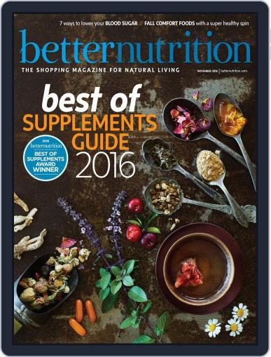 Better Nutrition November 1st, 2016 Digital Back Issue Cover