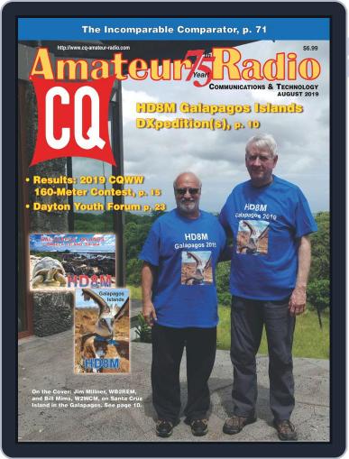 CQ Amateur Radio August 1st, 2019 Digital Back Issue Cover