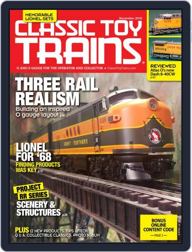 Classic Toy Trains November 1st, 2018 Digital Back Issue Cover