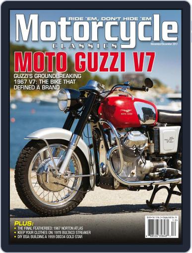 Motorcycle Classics November 1st, 2017 Digital Back Issue Cover