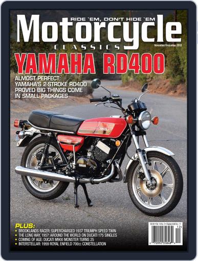 Motorcycle Classics November 1st, 2018 Digital Back Issue Cover