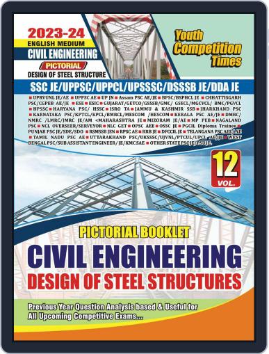 2023-24 SSC/UPPSC/DDA JE Civil Engineering Design of Steel Structures Vol.12 Digital Back Issue Cover