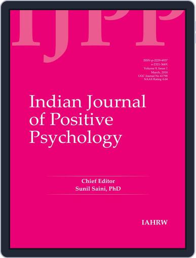 Indian Journal of Positive Psychology Digital Back Issue Cover