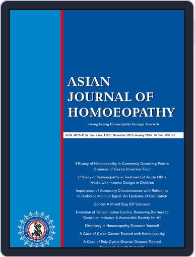 Advancements in Homeopathic Research Digital Back Issue Cover