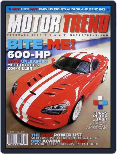 MotorTrend February 1st, 2007 Digital Back Issue Cover
