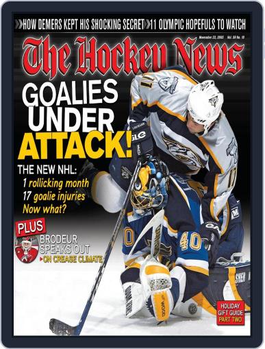 The Hockey News November 22nd, 2005 Digital Back Issue Cover