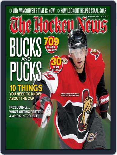 The Hockey News November 15th, 2005 Digital Back Issue Cover