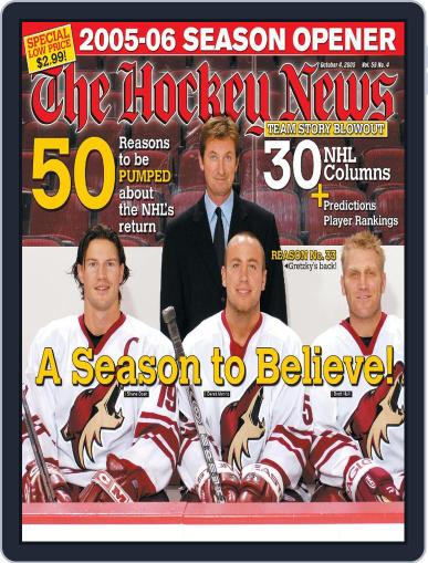 The Hockey News October 4th, 2005 Digital Back Issue Cover