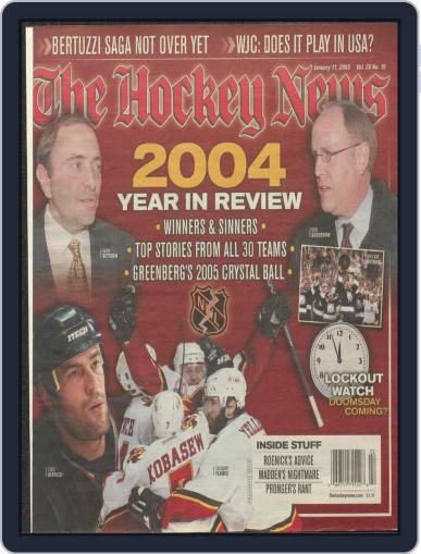 The Hockey News January 11th, 2005 Digital Back Issue Cover