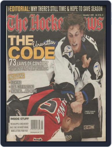 The Hockey News December 7th, 2004 Digital Back Issue Cover