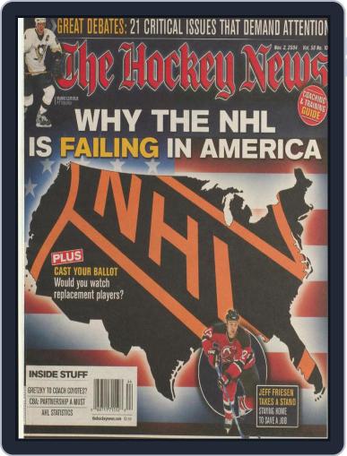 The Hockey News November 2nd, 2004 Digital Back Issue Cover