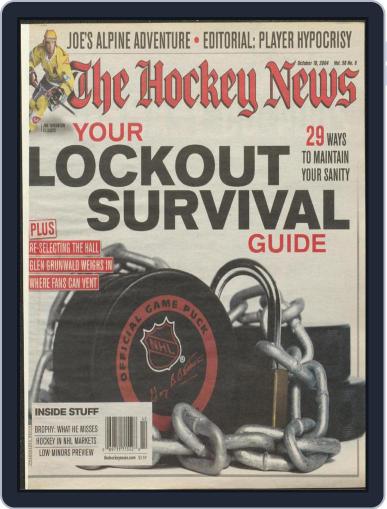 The Hockey News October 19th, 2004 Digital Back Issue Cover