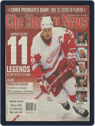 The Hockey News October 12th, 2004 Digital Back Issue Cover