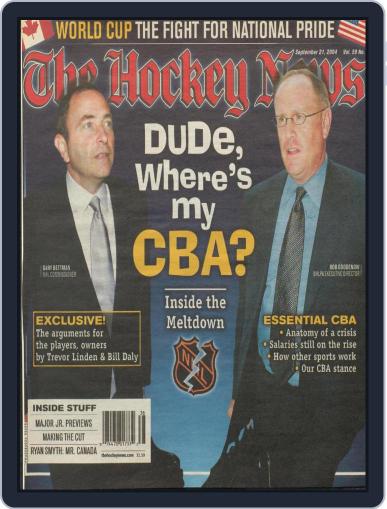 The Hockey News September 21st, 2004 Digital Back Issue Cover