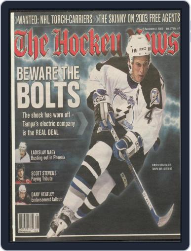 The Hockey News December 2nd, 2003 Digital Back Issue Cover