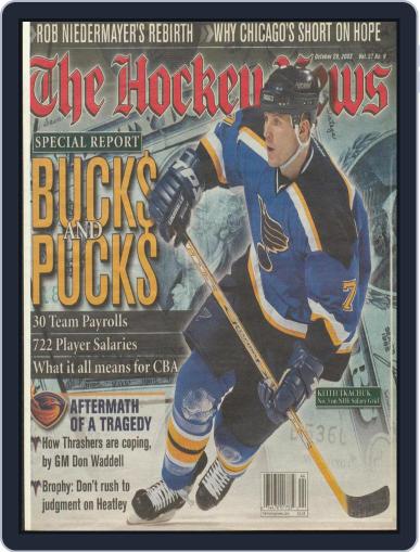 The Hockey News October 28th, 2003 Digital Back Issue Cover