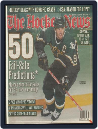 The Hockey News October 14th, 2003 Digital Back Issue Cover