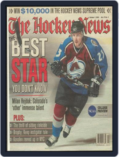 The Hockey News October 7th, 2003 Digital Back Issue Cover