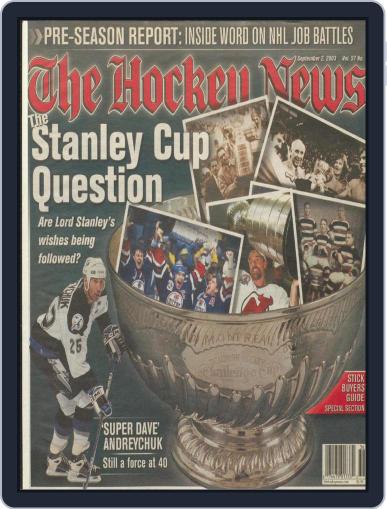 The Hockey News September 2nd, 2003 Digital Back Issue Cover