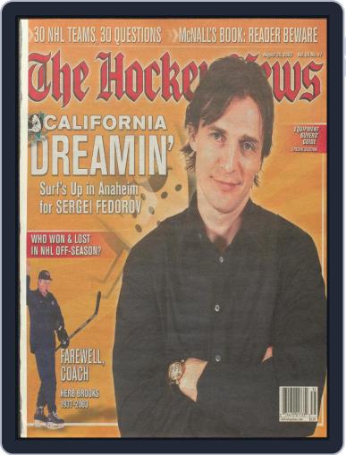 The Hockey News August 26th, 2003 Digital Back Issue Cover