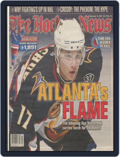 The Hockey News November 18th, 2003 Digital Back Issue Cover