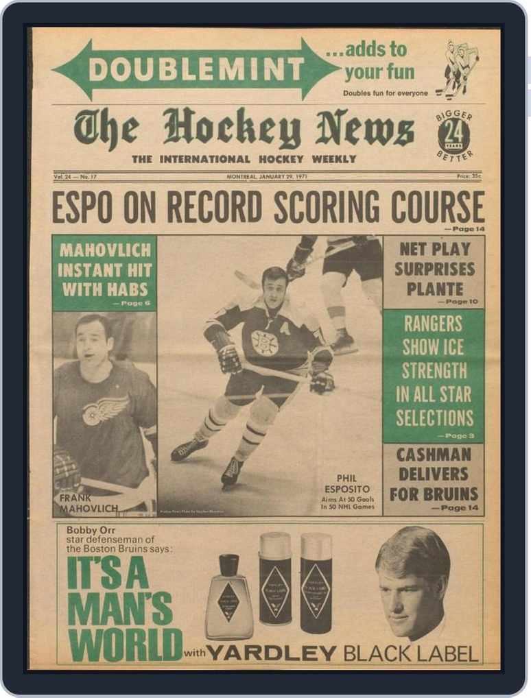 BERNIE PARENT  Toronto Maple Leafs 1971 CCM Vintage Away NHL
