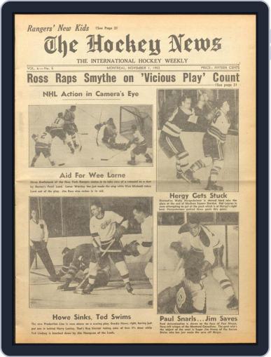 The Hockey News November 1st, 1952 Digital Back Issue Cover