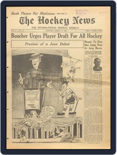 The Hockey News March 8th, 1952 Digital Back Issue Cover