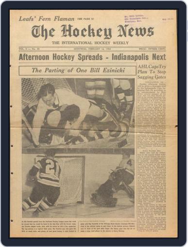 The Hockey News February 16th, 1952 Digital Back Issue Cover