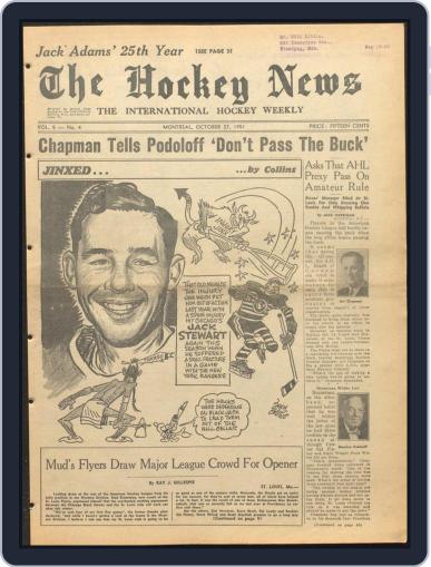 The Hockey News October 27th, 1951 Digital Back Issue Cover