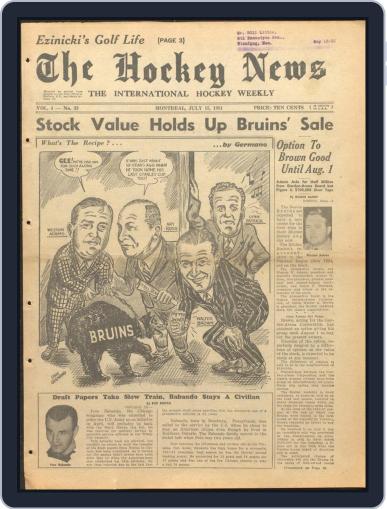 The Hockey News July 15th, 1951 Digital Back Issue Cover