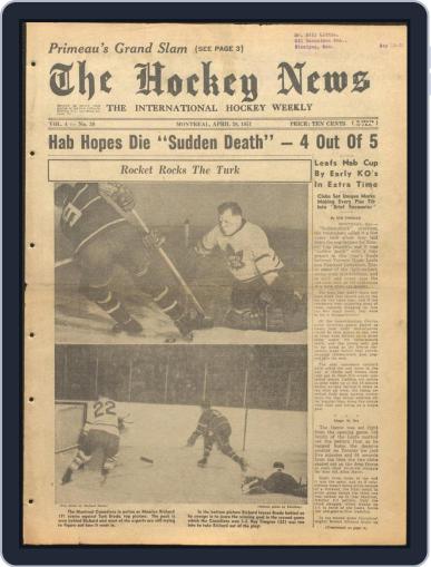 The Hockey News April 28th, 1951 Digital Back Issue Cover