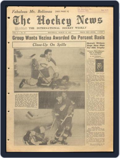 The Hockey News March 24th, 1951 Digital Back Issue Cover