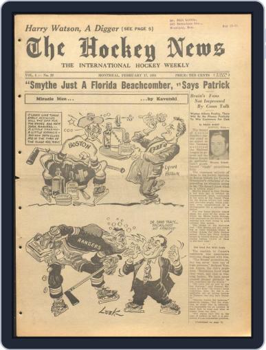 The Hockey News February 17th, 1951 Digital Back Issue Cover
