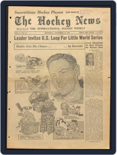 The Hockey News December 16th, 1950 Digital Back Issue Cover