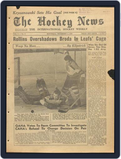 The Hockey News December 2nd, 1950 Digital Back Issue Cover
