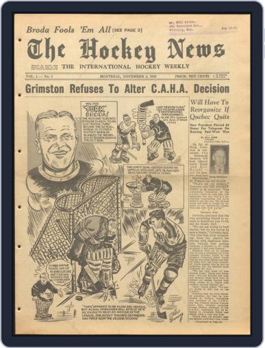 The Hockey News November 4th, 1950 Digital Back Issue Cover
