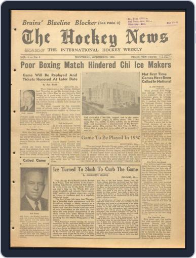 The Hockey News October 28th, 1950 Digital Back Issue Cover